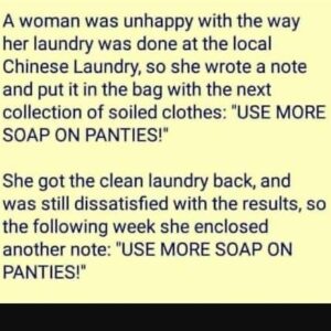 A Woman was unhappy with the way her laundry was done at the local…