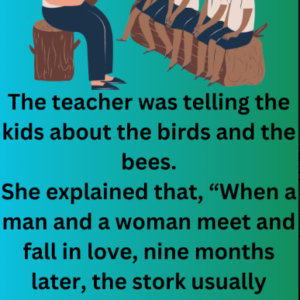 The teacher was telling the kids