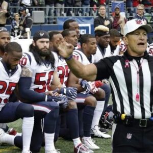 “NFL Referees Make Controversial Call: 10 Players Disqualified for Anthem Kneeling!”