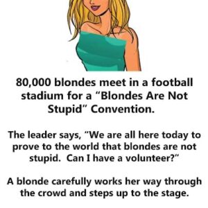 Funny – 80,000 blondes meet in a football stadium for a “Blondes Are Not Stupid” Convention