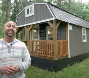 Man shows off tiny shed he turned into a beautiful luxury tiny home