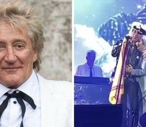 Rod Stewart featured his 94-year-old sister in a touching performance of ‘Sailing’ on stage