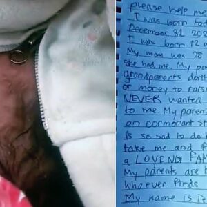 A baby, who was just born, was discovered abandoned in a cardboard box on a very cold New Year’s Eve in Alaska along with a note that requested for “a loving family”.