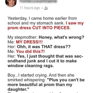 Woman Cuts Her Stepdaughter’s Prom Dress to Pieces — Dad Has.. Woman Cuts Her Stepdaughter’s Prom Dress to Pieces — Dad Has..