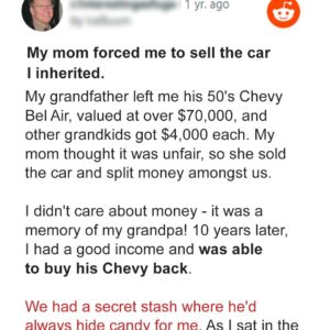 Mother Forced Son to Sell the Car He Inherited – He Buys It Back and Finds His Grandfather’s Hidden Secret Mother Forced Son to Sell the Car He Inherited – He Buys It Back and Finds His Grandfather’s Hidden Secret