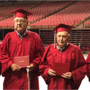 Four veterans receive their diplomas nearly 70 years after they left high school to join the Air Force