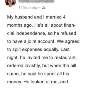 My Husband Invited Me to a Restaurant