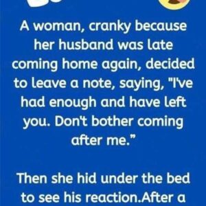 A woman crept