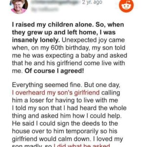 An elderly woman signed papers, only to have her own son eject her the following day. An elderly woman signed papers, only to have her own son eject her the following day.