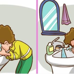 Try to find 3 differences in the boy washing face pictures within 9 seconds!