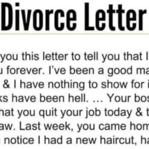 THE BEST DIVORCE LETTER EVER! Dear Wife, I’m keeping in touch with you this letter to let you know THE BEST DIVORCE LETTER EVER! Dear Wife, I’m keeping in touch with you this letter to let you know