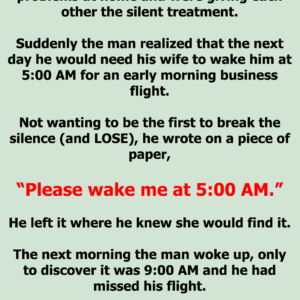 A couple was giving each other the silent treatment