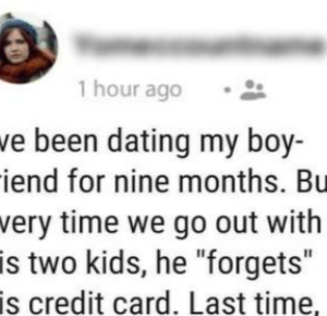 My boyfriend conveniently “forgets” his credit card every time we go out to eat, so… – read here My boyfriend conveniently “forgets” his credit card every time we go out to eat, so… – read here