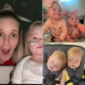 Mom of rare twins with Down syndrome shuts down critics with photo showing how beautiful they are