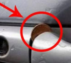 If you see a coin stuck in your car door handle, you’d better call the police