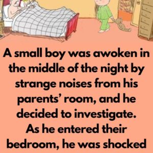 A little boy walks into his parents’ room