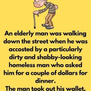 A elderly man was walking down