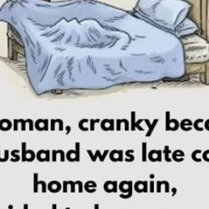 Woman hides under the bed to check on her husband