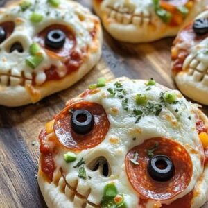 Halloween Pizza Skulls Recipe