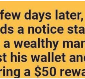 A man discovers a wallet that has 0 inside.