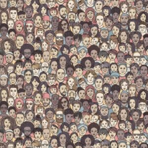 Can you find the hidden cat among people in this image?