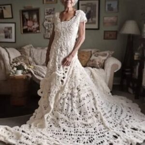 A Love Stitched Through Time: My Husband Crocheted Me a Wedding Dress at 70