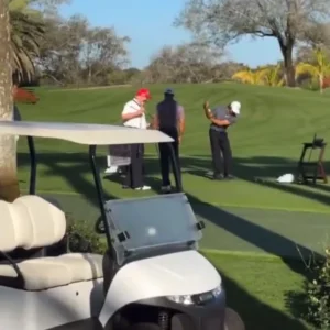 President Trump’s Golf Outing Stuns Internet After People Realize Who He’s Playing Against