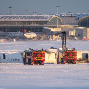 Passenger posts video inside Delta plane moments after crash