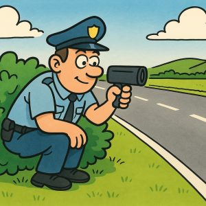 Video: A police officer had a perfect hiding place