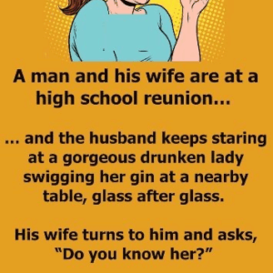 Video: A man and his wife are at a high school reunion