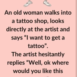 Video: An old woman walks into a tattoo shop Video: An old woman walks into a tattoo shop