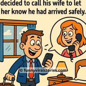 Video: A man was away on a business trip and decided to call his wife to let her know he had arrived safely Video: A man was away on a business trip and decided to call his wife to let her know he had arrived safely