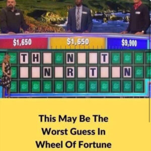 Most likely the worst guess in Wheel of Fortune history is…