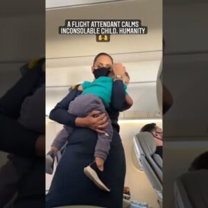 The internet is loving a viral clip showing a flight attendant soothing a tearful toddler mid-flight The internet is loving a viral clip showing a flight attendant soothing a tearful toddler mid-flight