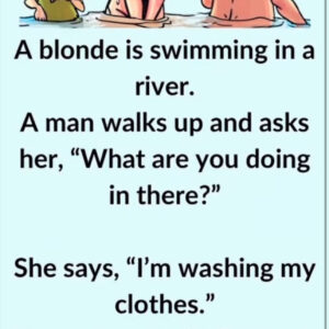 Video: A blonde is swimming in a river. Video: A blonde is swimming in a river.
