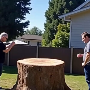 After our vacation, we returned to find that one of our old trees was missing. But the… After our vacation, we returned to find that one of our old trees was missing. But the…