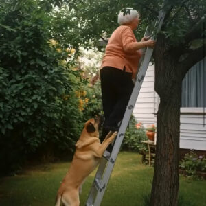 I climbed the ladder, and my dog tugged at my trousers—suddenly, everything became clear I climbed the ladder, and my dog tugged at my trousers—suddenly, everything became clear