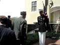 Grandfather, a WWII Veteran, Gives His Grandchild Their First Salute in the Marines Grandfather, a WWII Veteran, Gives His Grandchild Their First Salute in the Marines