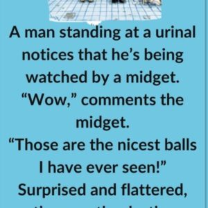 Video: A man standing at a urinal