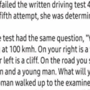 Video: A lady failed the written