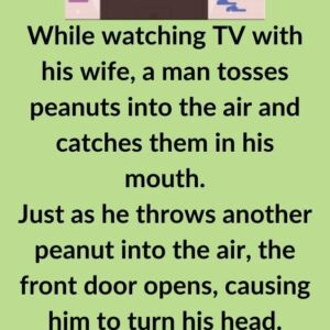 While watching TV with his wife