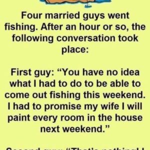 Four married men chose to go fishing together