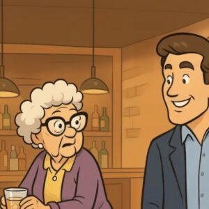 Video: An 80-year-old lady is sitting at the bar at Harpoon Harry’s