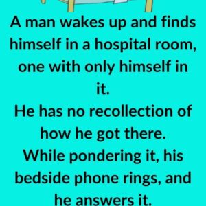 A man wakes up and finds himself in a hospital room