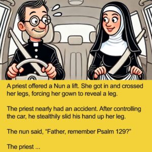 A priest offered a Nun a lift