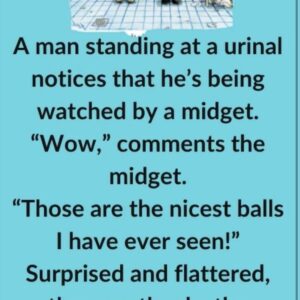 Video: A man standing at a urinal