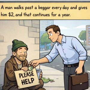 Video: A man walks past a beggar