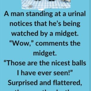 Video: A man standing at a urinal