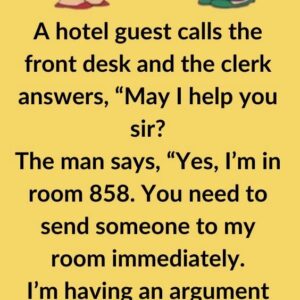 A hotel guest calls the front desk
