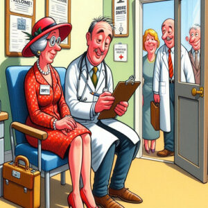 A woman visited a doctor’s office for an examination.